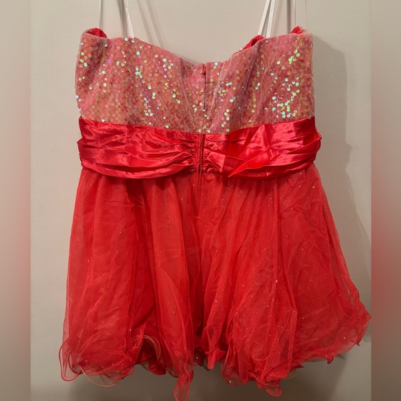 NWT DEB SEQUIN ROSETTE PROM DRESS - Picture 8 of 11